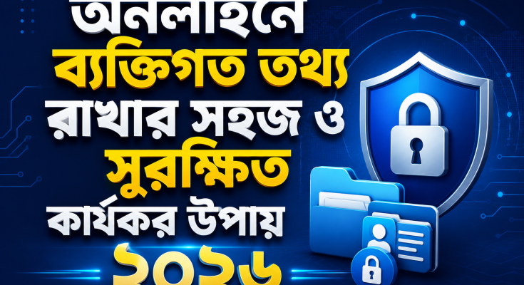 অনলাইনে ব্যক্তিগত তথ্য রাখার সহজ ও সুরক্ষিত কার্যকর উপায় ২০২৬